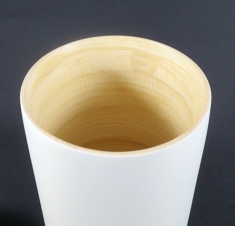 Bambus Becher (Dose), Weiss