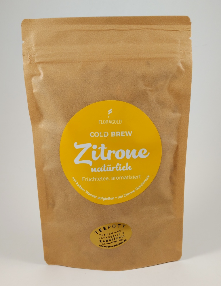 Cold-Brew-Tee-Zitrone Früchtetee für einen sommerlichen Kaltaufguss.