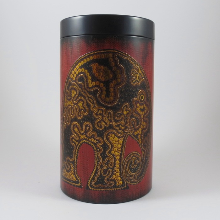 Dose Elefant gold auf rot, 500g