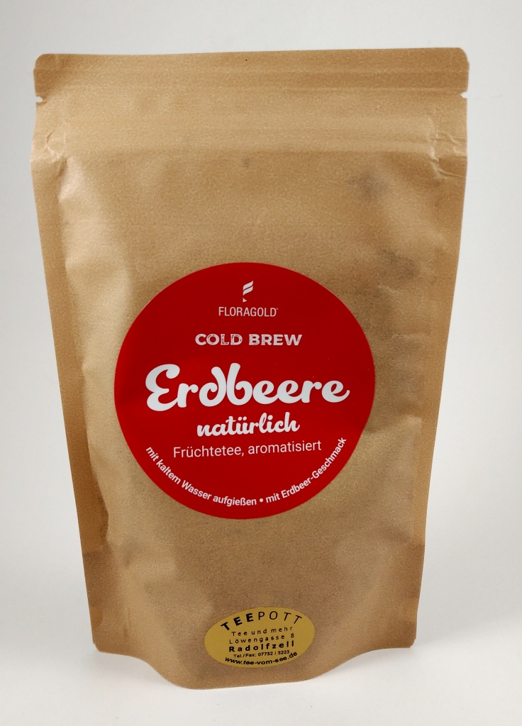 Cold-Brew-Tee-Erdbeere Früchtetee für einen sommerlichen Kaltaufguss.