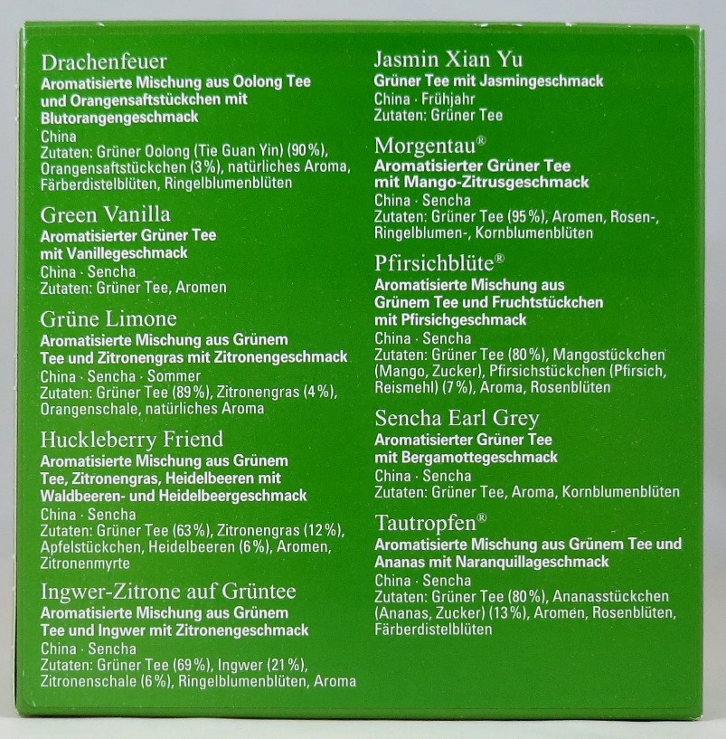 Probierbox Aromatisierte Grüne Tees
