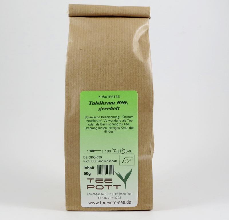 Tulsikraut BIO gerebelt, 50g Packung
