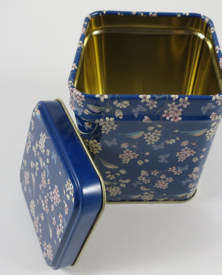 Teedose Vögel und Blumen